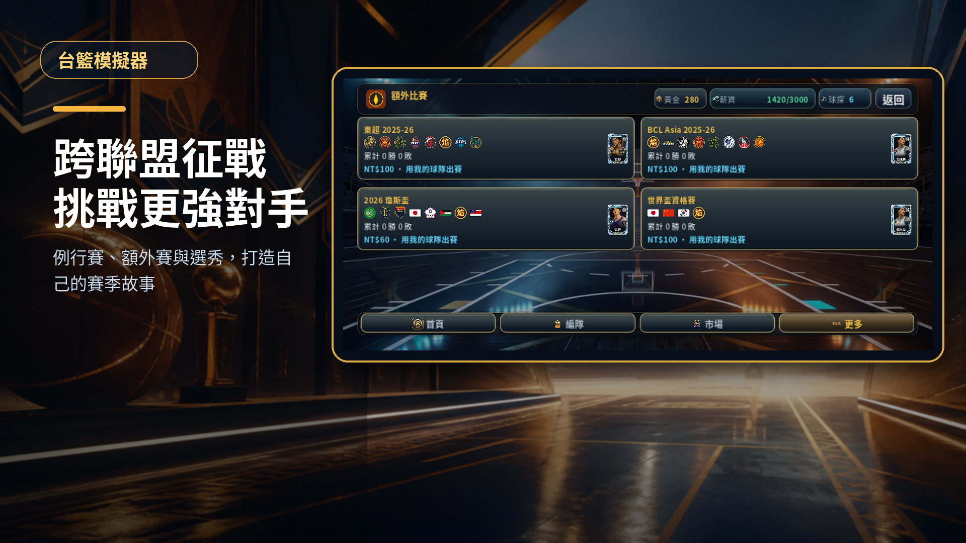 東超、BCL Asia、瓊斯盃與世界盃資格賽畫面