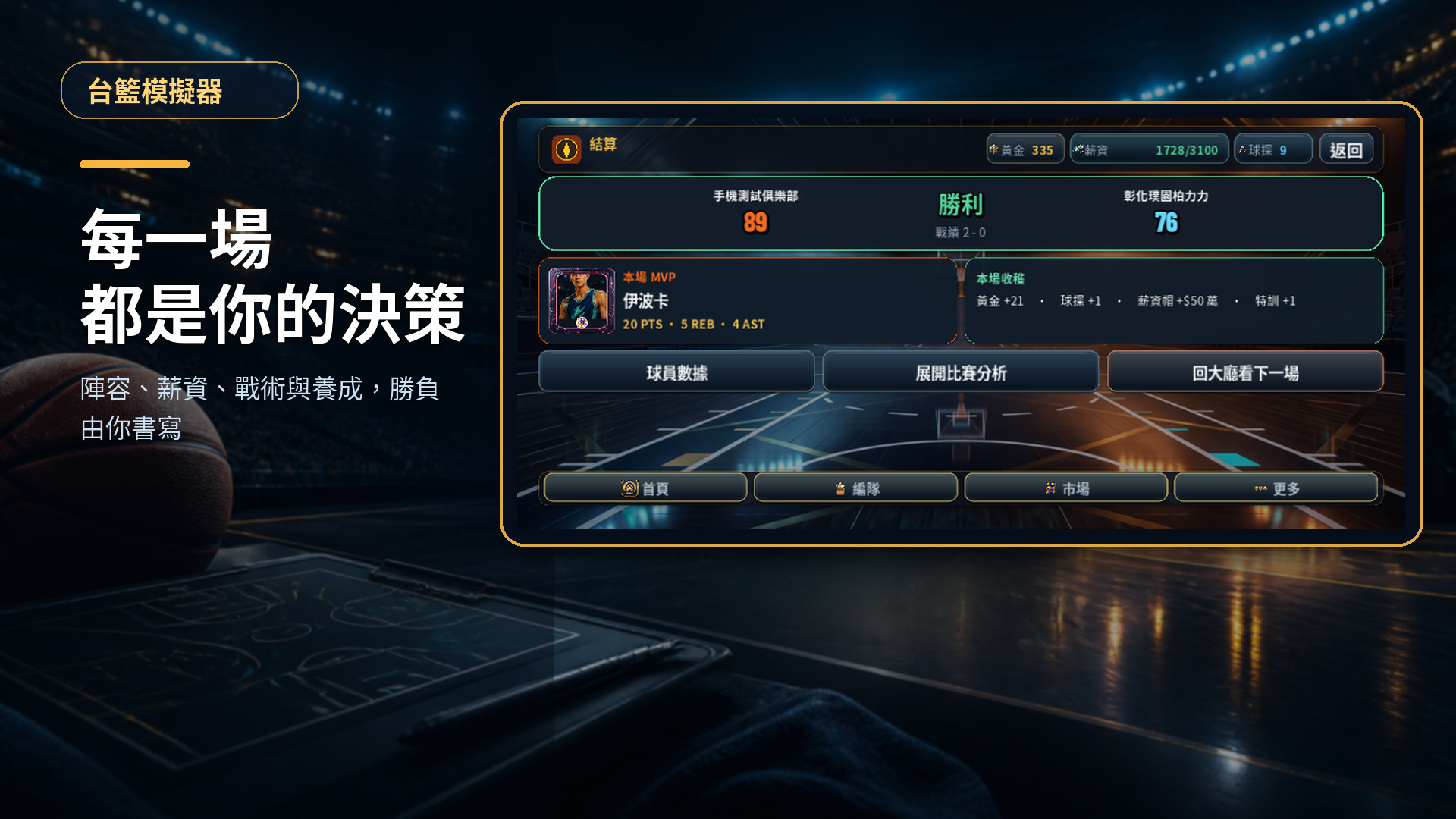比賽結算與勝利畫面